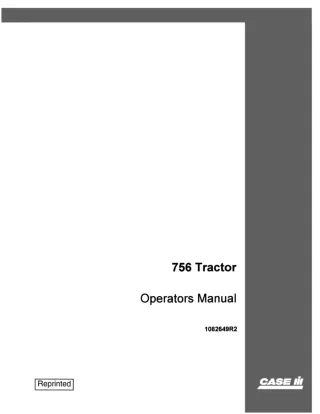 Case IH 756 Tractor Operator’s Manual Instant Download (Publication No.1082649R2)