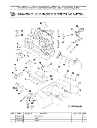 JCB VM200D TIER 3 VIBROMAX Parts Catalogue Manual (Serial Number 02900500-02900999)