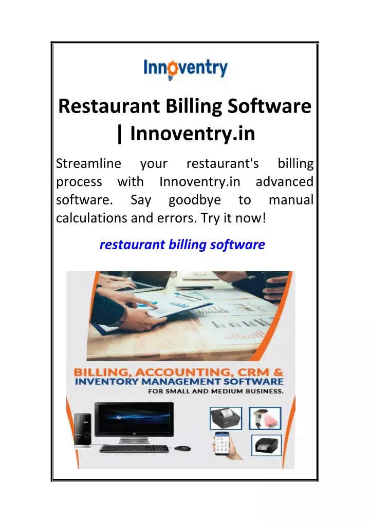 restaurant billing software innoventry in