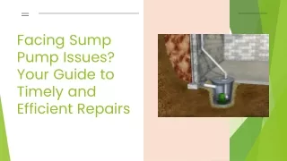 facing sump pump issues your guide to timely and efficient repairs