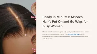Ready in Minutes Mscoco Hair's Put On and Go Wigs for Busy Women