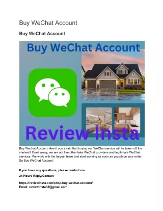 Buy WeChat Account