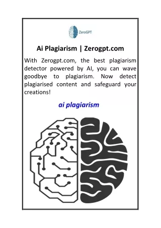 Ai Plagiarism  Zerogpt.com