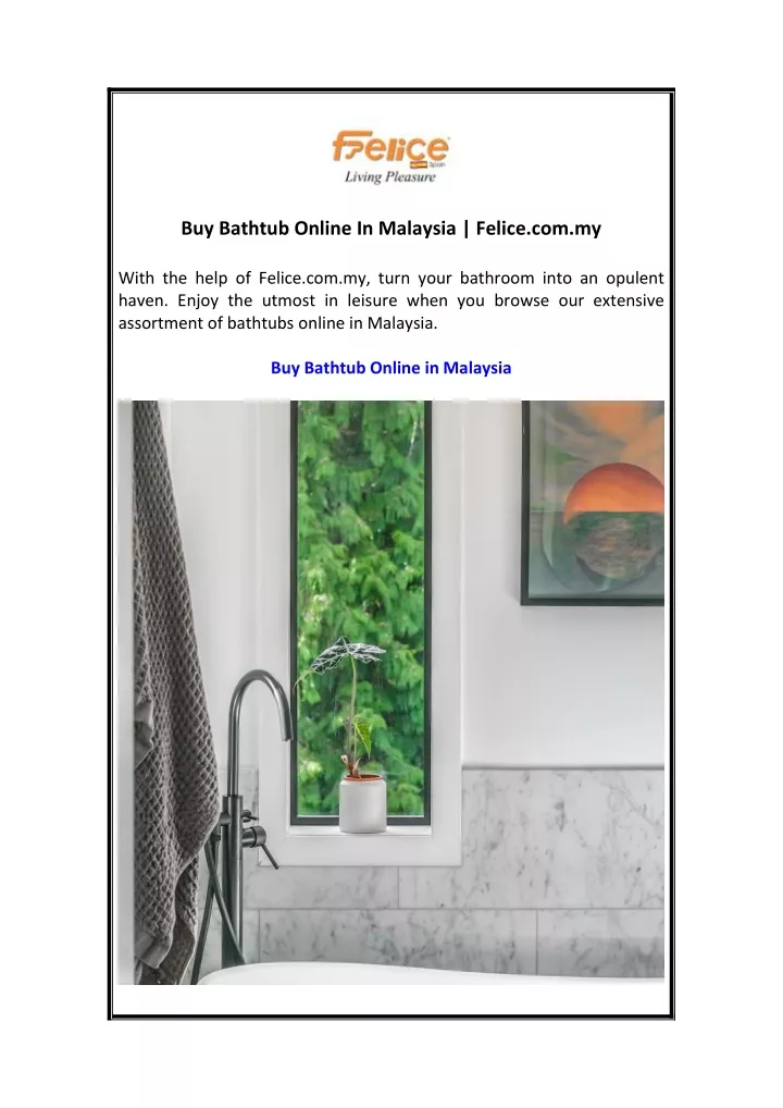 buy bathtub online in malaysia felice com my