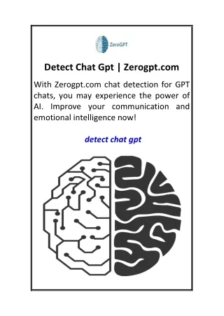 Detect Chat Gpt  Zerogpt.com