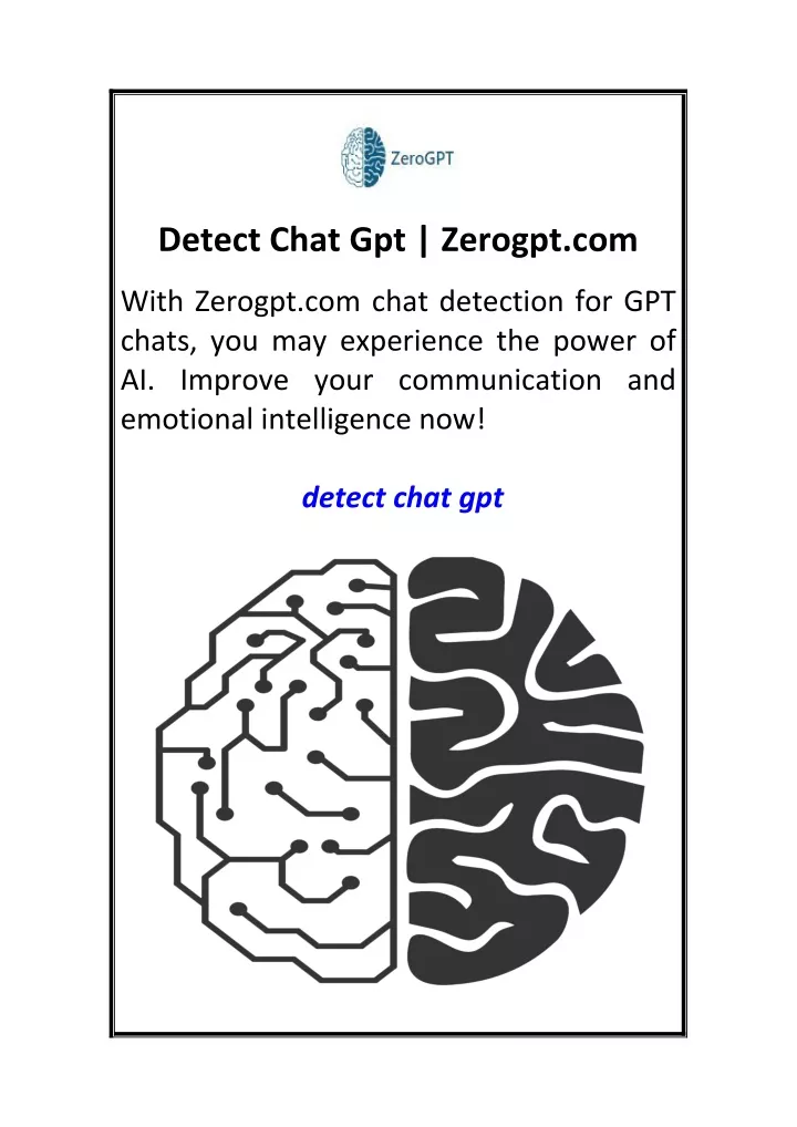 detect chat gpt zerogpt com