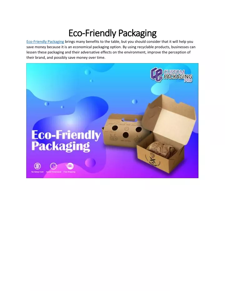 eco eco friendly packaging friendly packaging