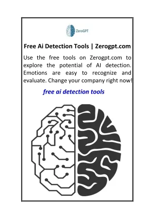 Free Ai Detection Tools  Zerogpt.com