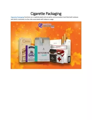 cigarette packaging cigarette packaging