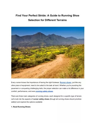 Find Your Perfect Stride_ A Guide to Running Shoe Types for Different Terrains