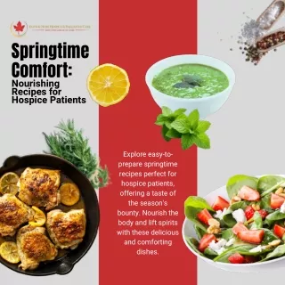 Springtime Comfort Nourishing Recipes for Hospice Patients