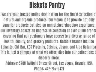 biskets pantry