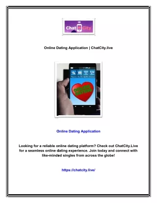 Online Dating Application | ChatCity.live