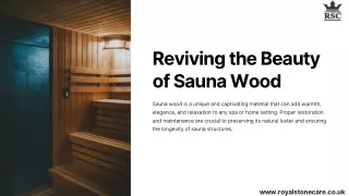 Sauna Wood Restoration