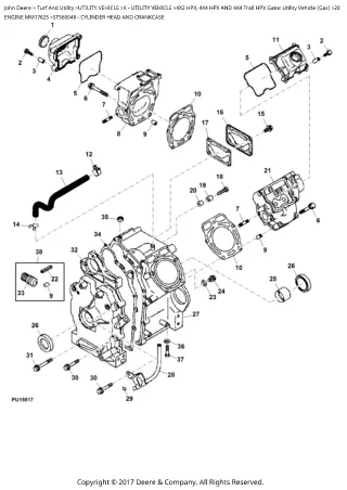 John Deere 4×4 HPX Gator Utility Vehicle (GAS) Parts Catalogue Manual (PC9345)