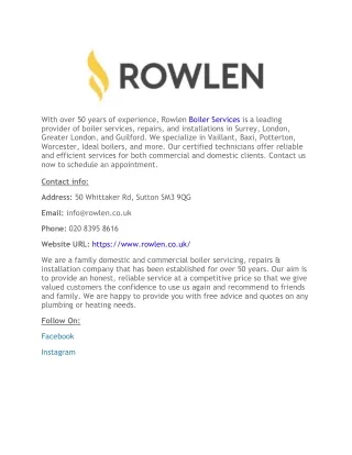 Rowlen Boiler Service