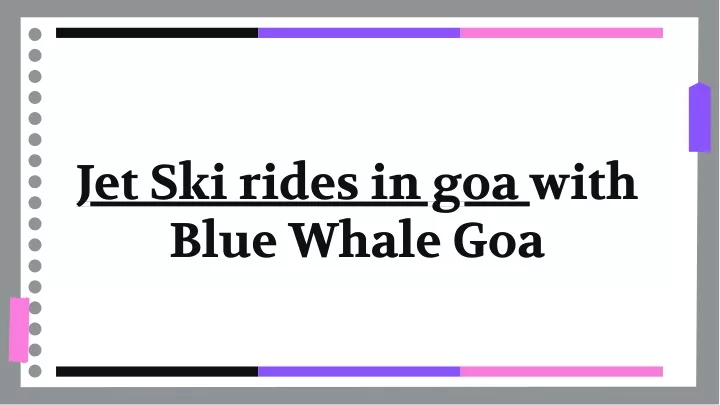 jet ski rides in goa with blue whale goa