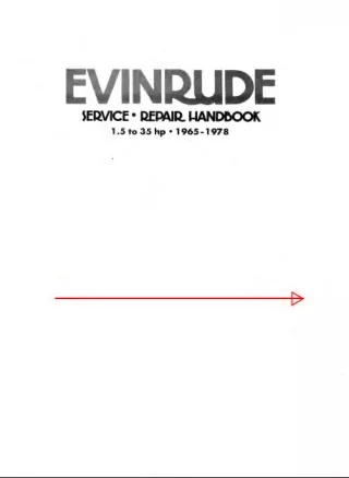 1965 JOHNSON EVINRUDE OUTBOARD 4.0 Hp Service Repair Manual