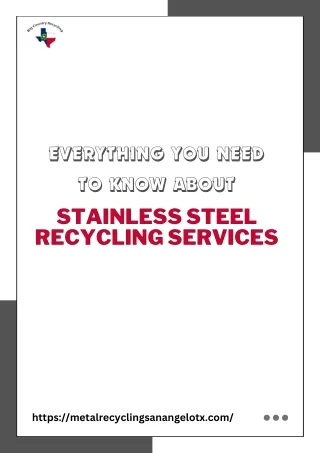 Everything You Need to Know About Stainless Steel Recycling Services