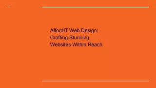 AffordIT Web Design: Crafting Stunning Websites Within Reach