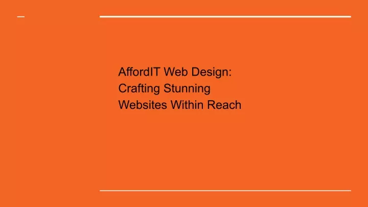 affordit web design crafting stunning websites