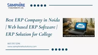 Best ERP Company in Noida  Web based ERP Software  ERP Solution for College