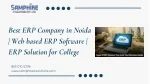 Best ERP Company in Noida  Web based ERP Software  ERP Solution for College - slide 1