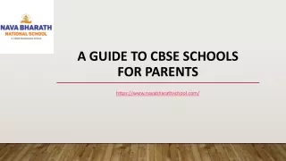 Choosing the Right Path A Guide to CBSE Schools for Parents