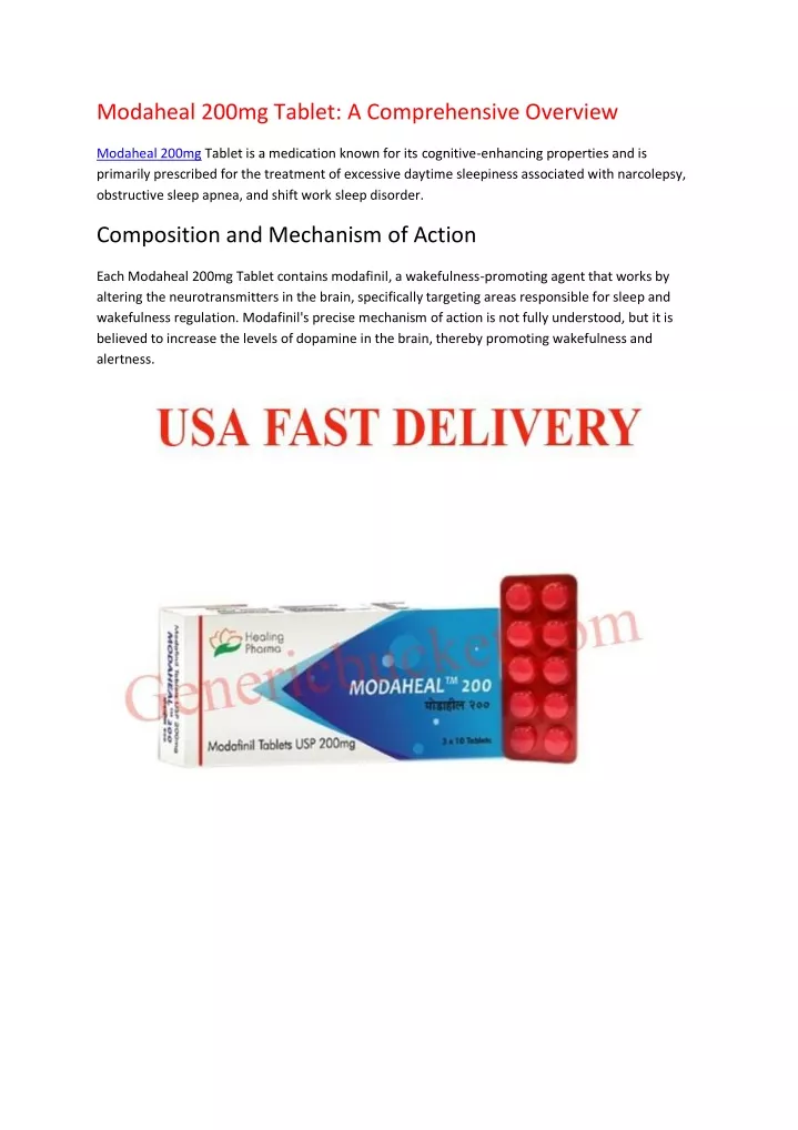 modaheal 200mg tablet a comprehensive overview