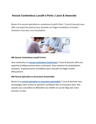 _Avocat Contentieux Locatif à Paris _ Lison & Associés