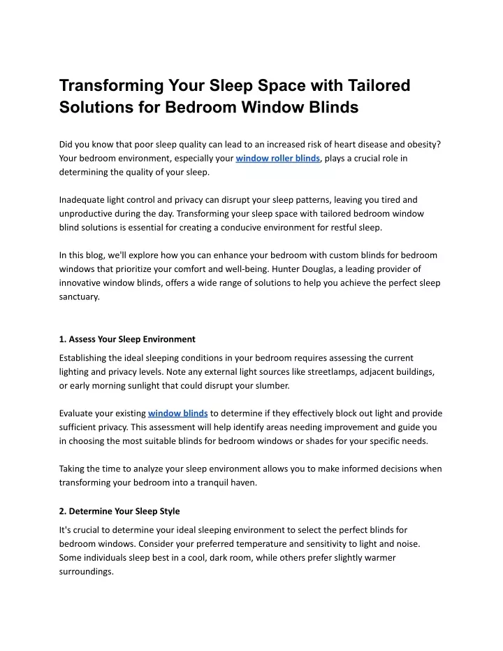 transforming your sleep space with tailored