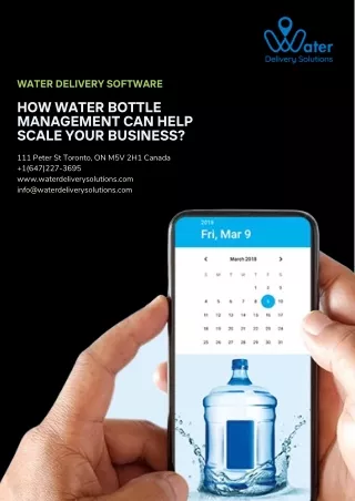 Driving Business Expansion through Water Bottle Management