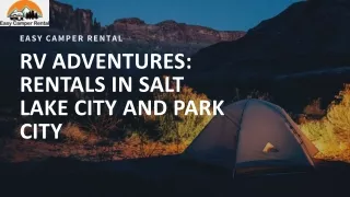 Rentals in Salt Lake City and Park City