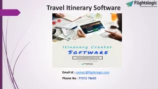 Travel Itinerary Software