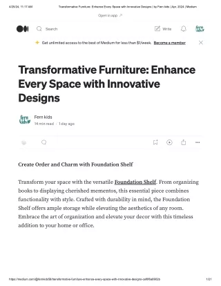 Transformative Furniture_ Enhance Every Space with Innovative Designs