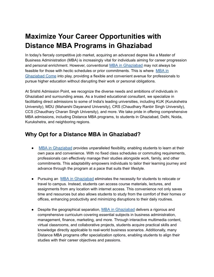 maximize your career opportunities with distance
