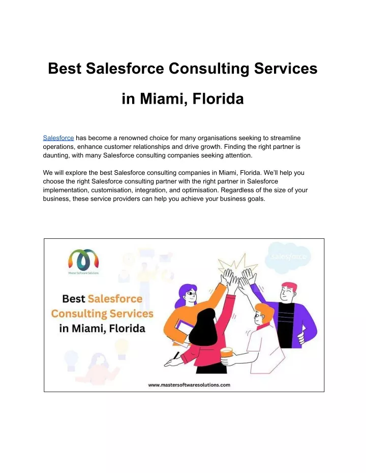 best salesforce consulting services