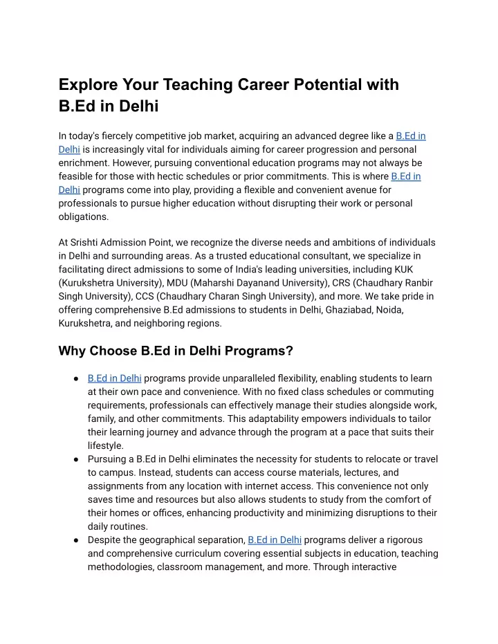 explore your teaching career potential with