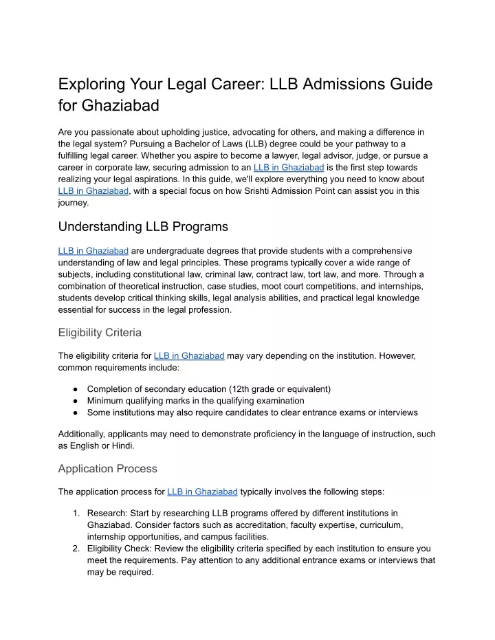 exploring your legal career llb admissions guide