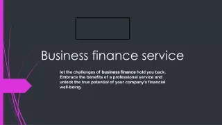 Business finance service
