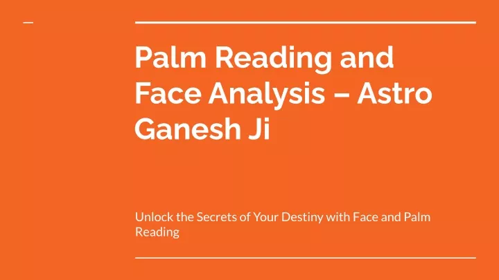 palm reading and face analysis astro ganesh ji