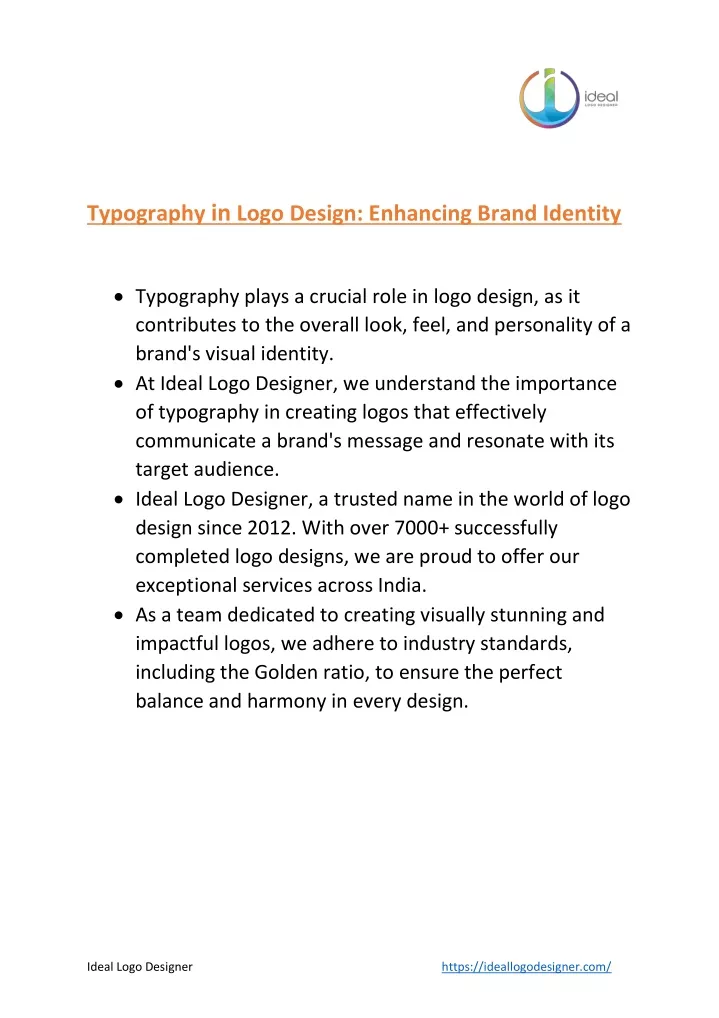 typography in logo design enhancing brand identity