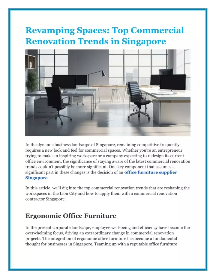 revamping spaces top commercial renovation trends