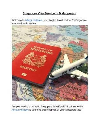 Singapore Visa Service in Malappuram