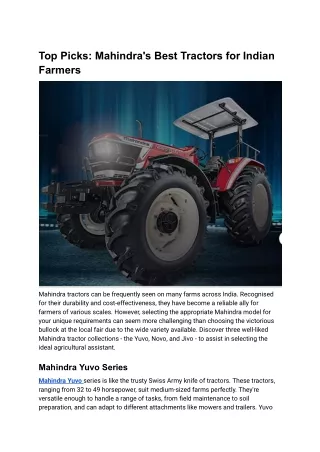 Top Picks_ Mahindra's Best Tractors for Indian Farmers (1)