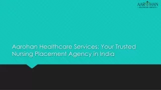 Your Trusted Nursing Placement Agency in India