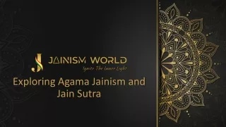 Exploring Agama Jainism and Jain Sutra