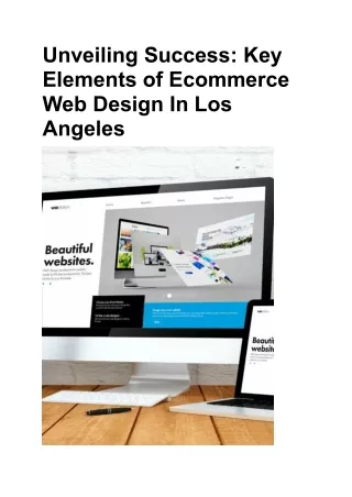Key Elements of Ecommerce Web Design In Los Angeles