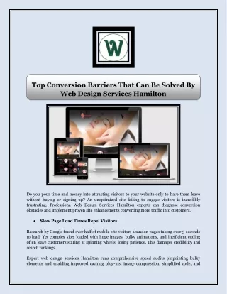 Top Conversion Barriers That Can Be Solved By Web Design Services Hamilton
