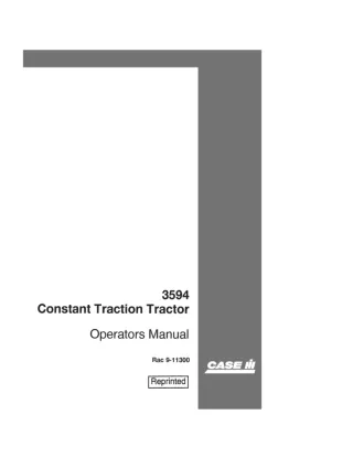 Case IH 3594 Constant Traction Tractor Operator’s Manual Instant Download (Publication No.9-11300)